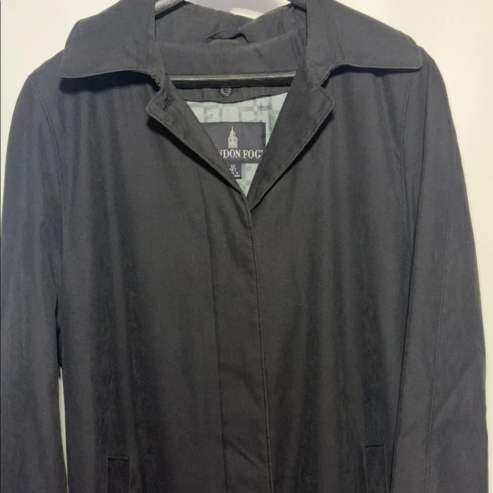 London Fog Black Trench Coat